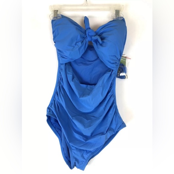 Kate Spade New York Grove Beach Tie Bandeau One Piece Size XS